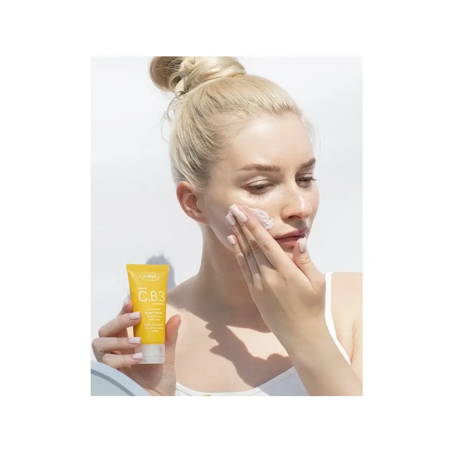 Ziaja Vitamine C.B3 Niacinamide, nachtcrème-masker voor het gezicht, 50 ml