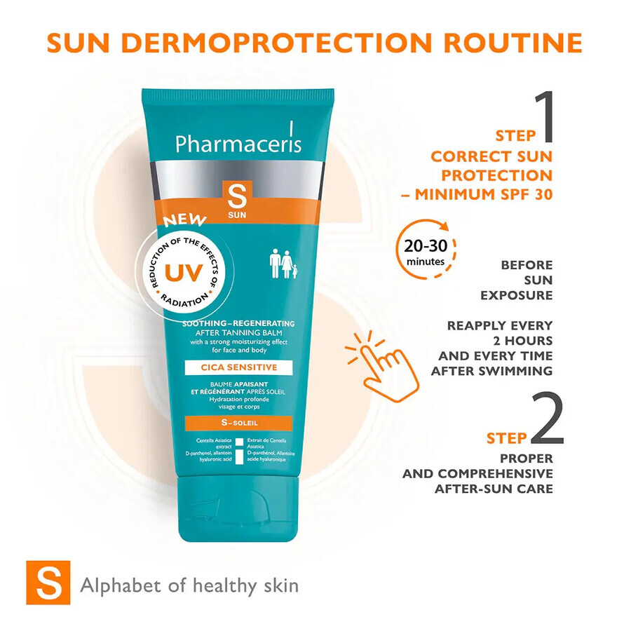 Pharmaceris S, Soothing and regenerating after-beach lotion, 200 ml