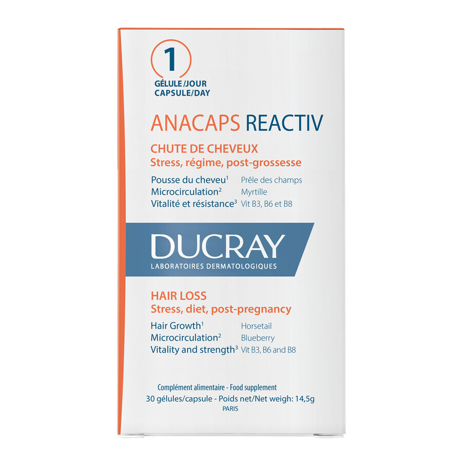 Comprar Ducray Anacaps Reactiv, 30 cápsulas Ducray Anacaps Reactiv, 30 cápsulas