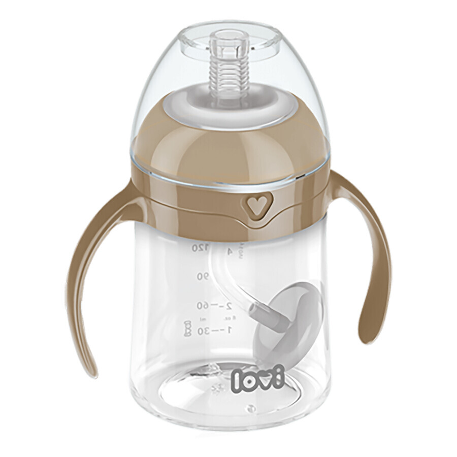 Comprar Lovi, primera taza con pajita ponderada, marrón, a partir de 6 meses, 150 ml Lovi, primera taza con pajita ponderada, marrón, a partir de 6 meses, 150 ml