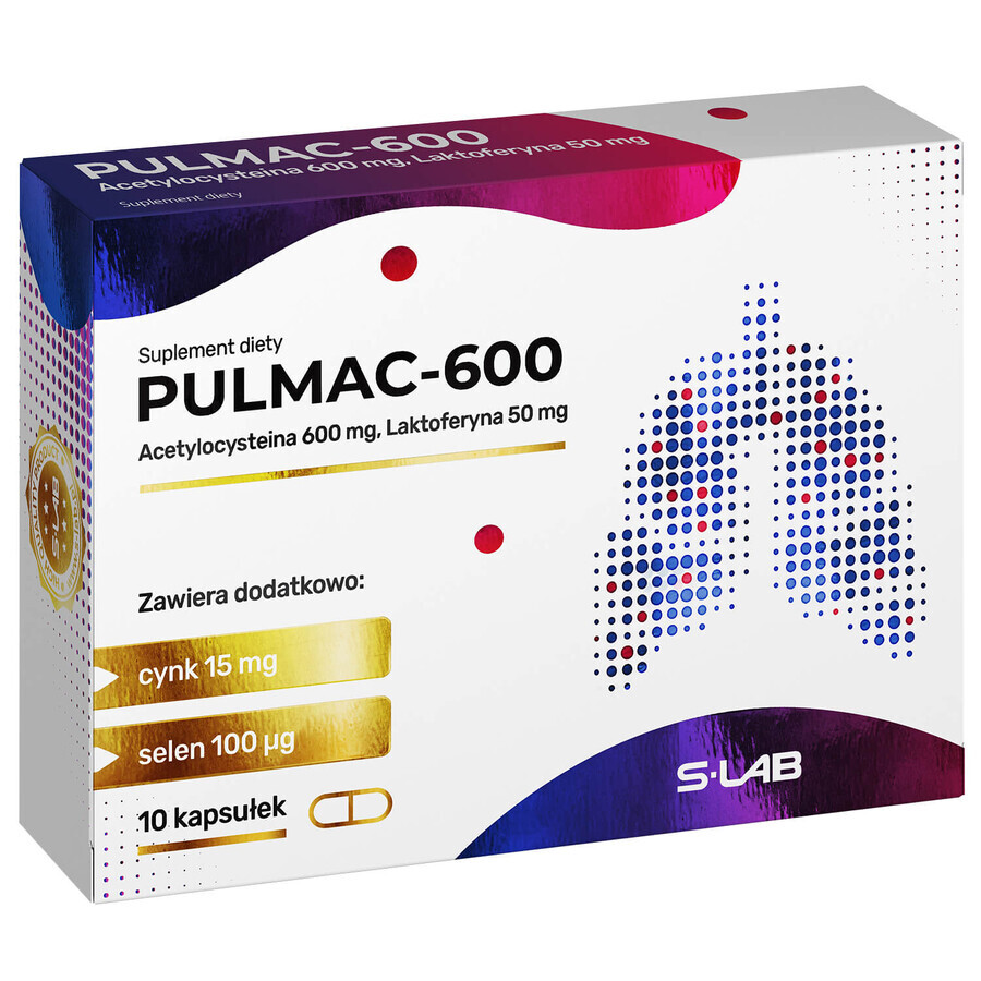 Pulmac-600, 10 cápsulas
