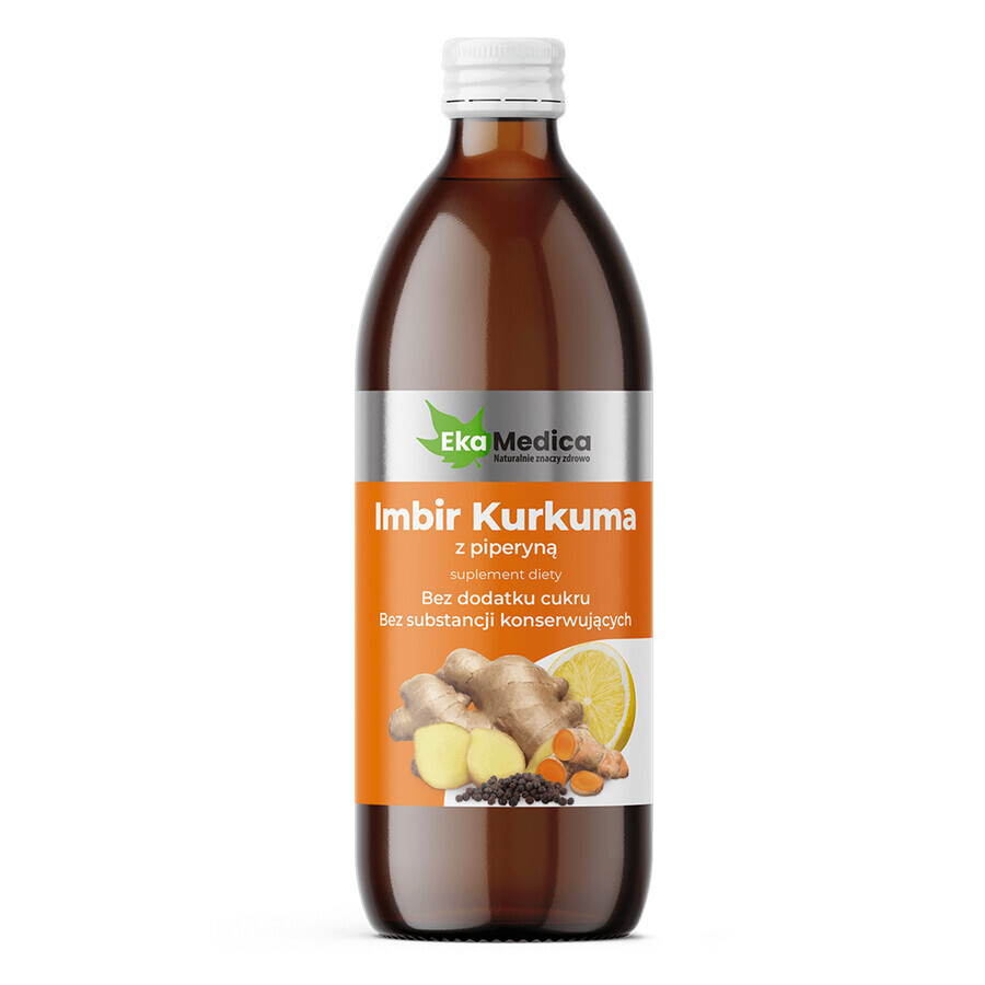 Buy EkaMedica Ginger Turmeric with Piperine, juice, 500 ml EkaMedica Ginger Turmeric with Piperine, juice, 500 ml