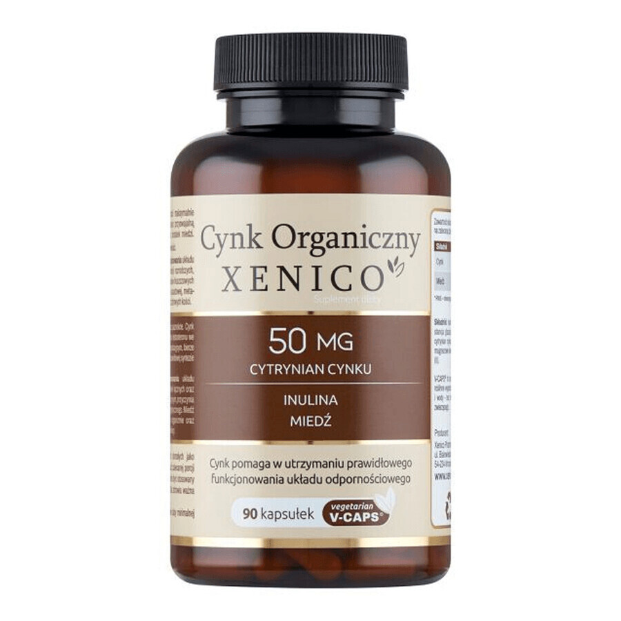 Cumpără Xenico Organic Zinc, 90 capsule vegetale Xenico Organic Zinc, 90 capsule vegetale
