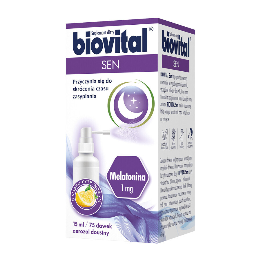 Winkel op Biovital Sen, orale spray, citroensmaak, 15 ml Biovital Sen, orale spray, citroensmaak, 15 ml