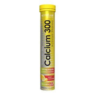Activlab Pharma Calcium 300, without sugar, lemon flavor, 20 effervescent tablets