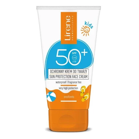 Lirene Sun Kids, crema de protección facial para niños, FPS 50+, 50 ml