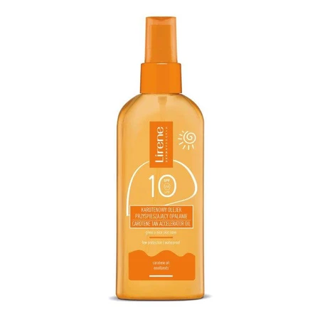 Lirene Sun, aceite acelerador del bronceado con caroteno, FPS 10, 150 ml