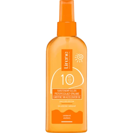 Lirene Sun, aceite acelerador del bronceado con caroteno, FPS 10, 150 ml