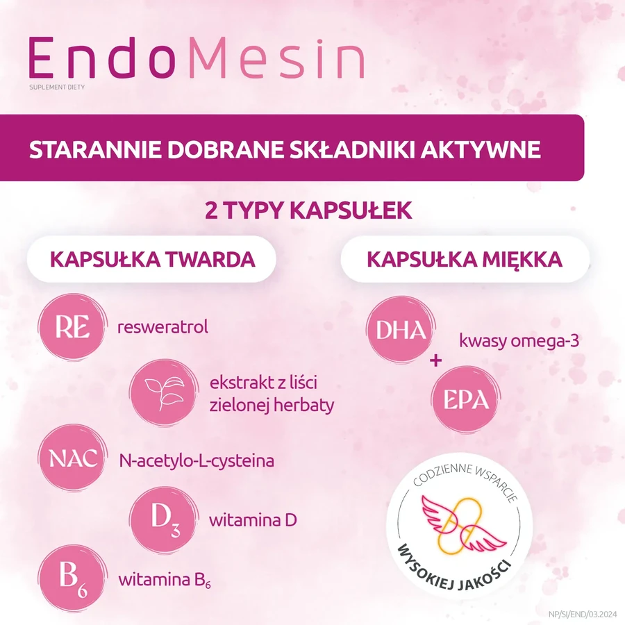 EndoMesin, 60 cápsulas duras + 60 cápsulas blandas