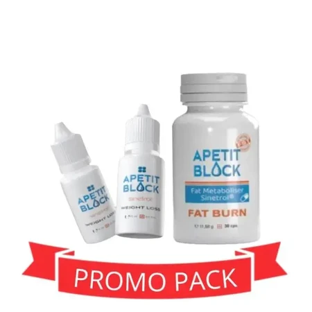 Apetit Block Sinetrol Set 30 capsules + 2 flesjes x 15 ml - voor gewichtsverlies