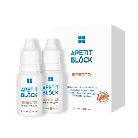 Apetit Block Sinetrol Set 30 capsules + 2 flesjes x 15 ml - voor gewichtsverlies