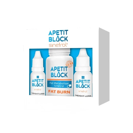 Apetit Block Sinetrol Set 30 capsules + 2 flesjes x 15 ml - voor gewichtsverlies