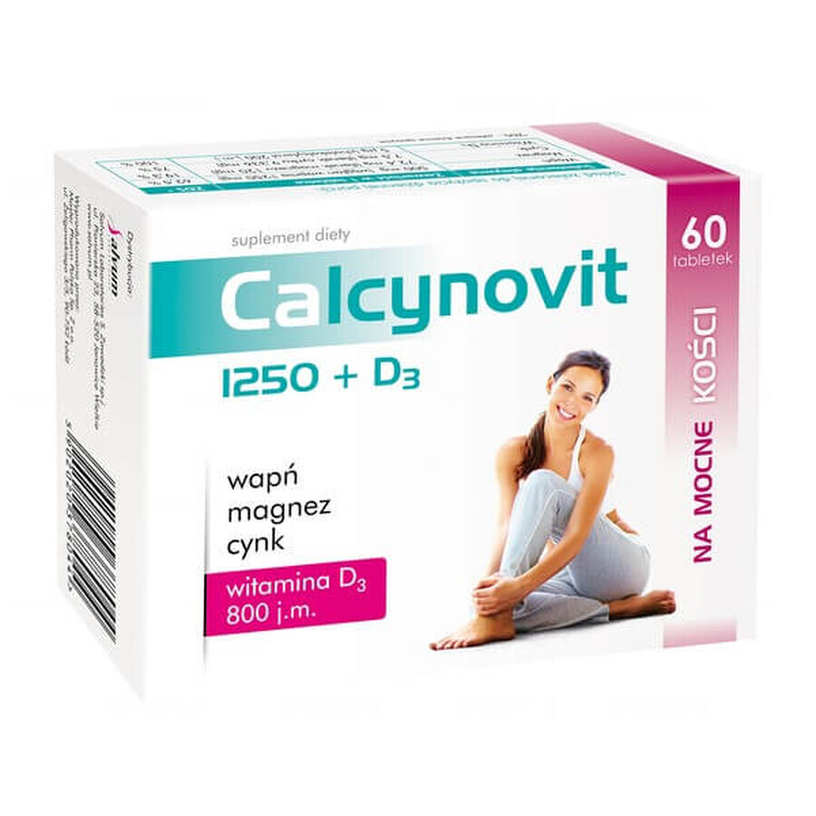 Calcynovit 1250 + D3, 60 compresse DATA SCORTA