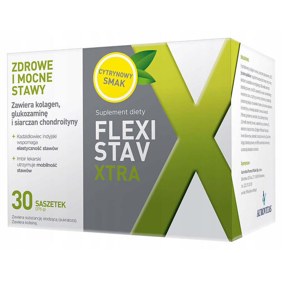 FlexiStav Xtra, aromă de lămâie, 30 pliculețe AMBALAJE CONTAMINATE