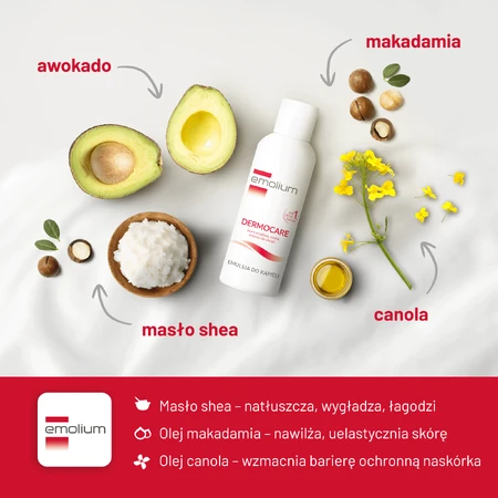 Emolium Dermocare, bademulsie, vanaf dag 1 van het leven, 400 ml VERONTREINIGDE VERPAKKING