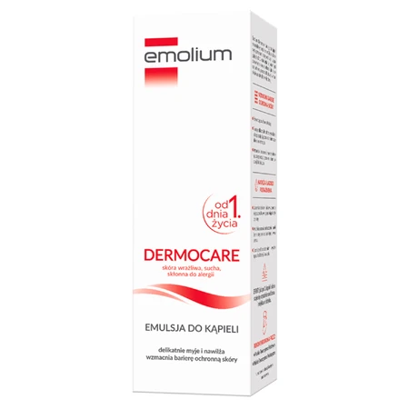 Emolium Dermocare, bademulsie, vanaf dag 1 van het leven, 400 ml VERONTREINIGDE VERPAKKING