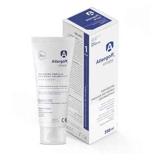 Allergoff Atopie, barrierefreie therapeutische Badeemulsion, 250 ml KURZFRISTIG