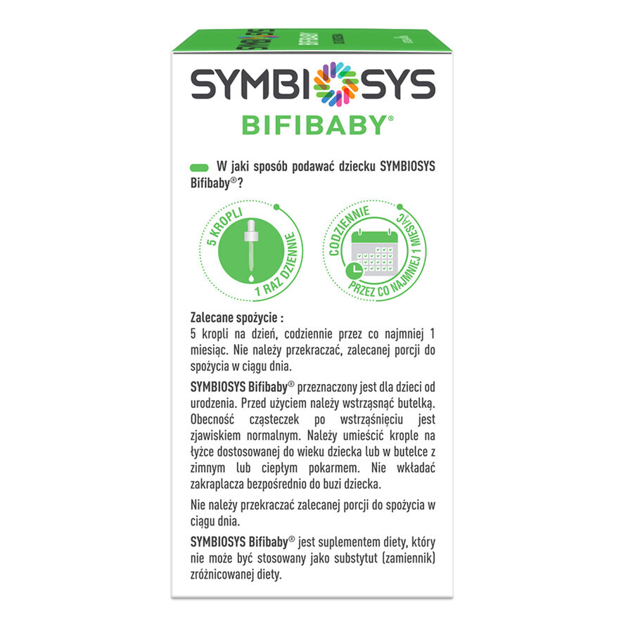 Symbiosys Bifibaby de la naștere, picături, 8 ml AMBALAJ CONTAMINAT