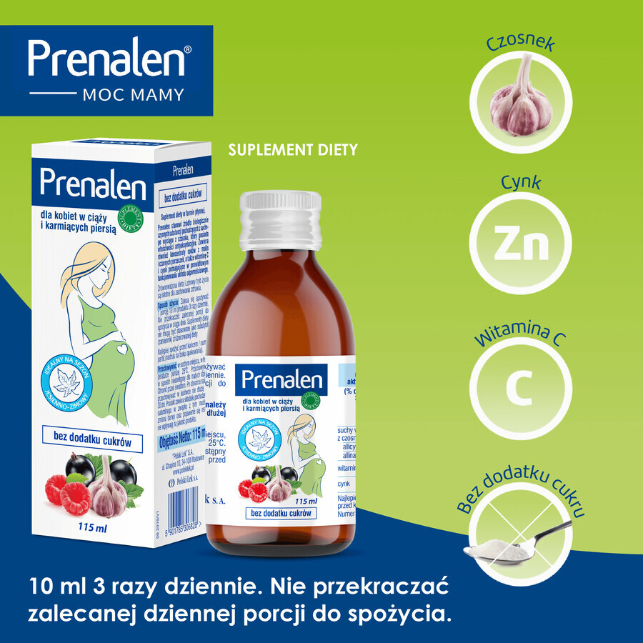 Prenalen sans sucres ajoutés, liquide, 115 ml SHORT DATE