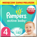 Pampers Active Baby, Windeln Größe 4, 9-14 kg, 180 PACKUNG DEFEKT Pampers Active Baby, Windeln Größe 4, 9-14 kg, 180 PACKUNG DEFEKT