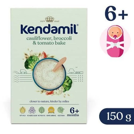 Kendamil Milchbrei, Blumenkohl, Brokkoli und Tomaten, nach 6 Monaten, 150 g