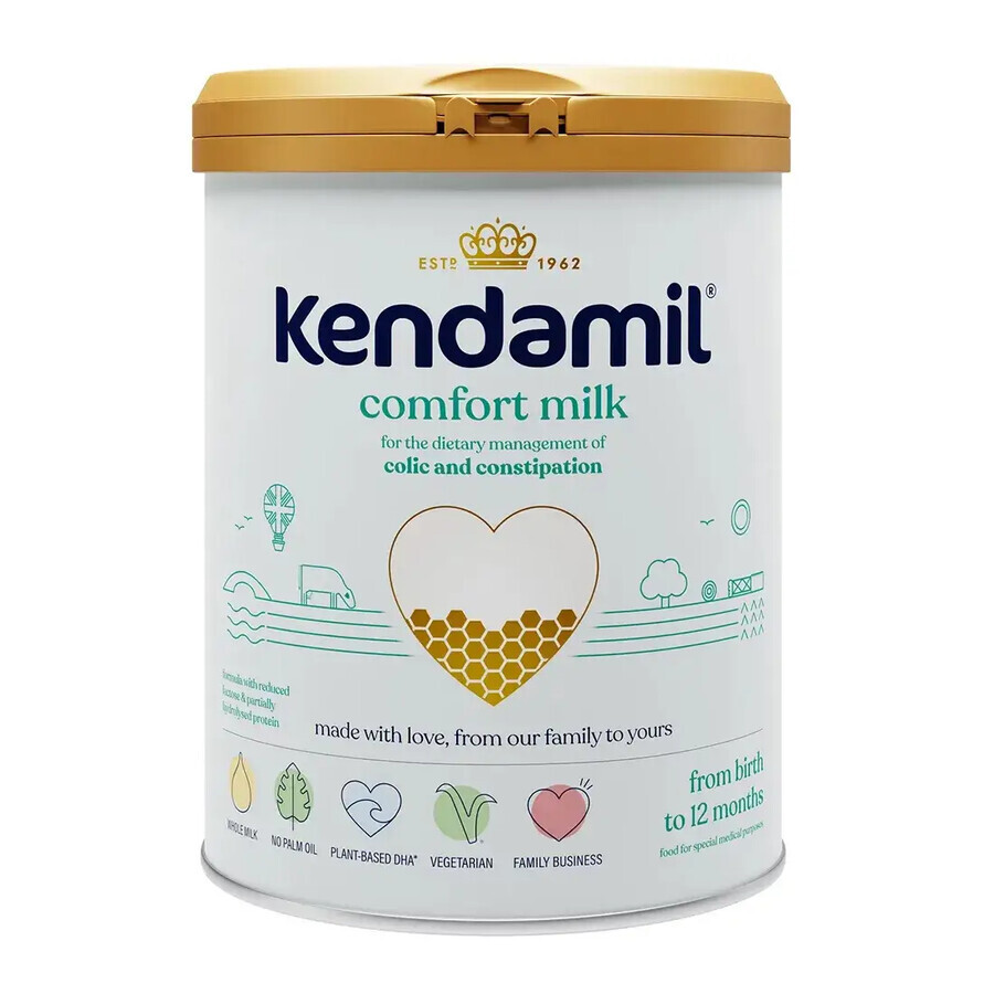 Kendamil Anti Colic, alimento per un'alimentazione controllata in caso di coliche o stitichezza, dalla nascita, 800 g