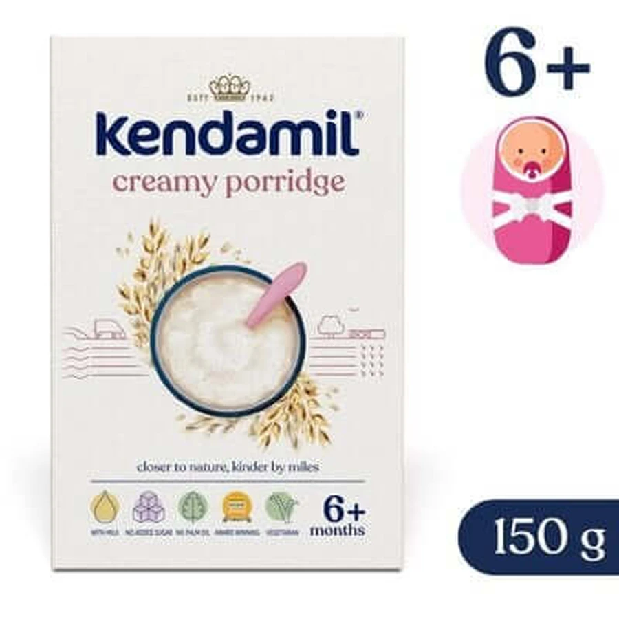 Kendamil Havermoutpap, romig, melkachtig, na 6 maanden, 150 g