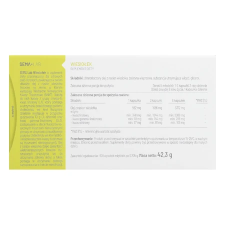 SEMA Lab Teunisbloem, 60 capsules