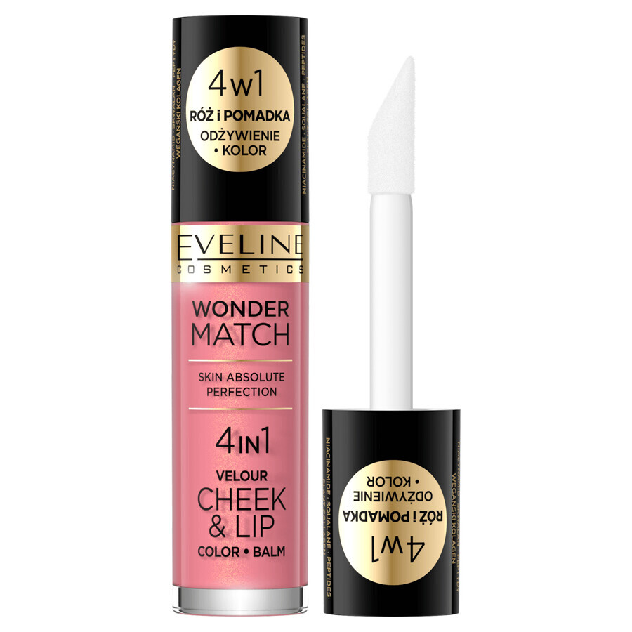 Comprar Eveline Cosmetics Wonder Match Velour Cheek&Lip, colorete y barra de labios líquida, nº 03, 4,5 ml Eveline Cosmetics Wonder Match Velour Cheek&Lip, colorete y barra de labios líquida, nº 03, 4,5 ml