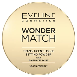 Eveline Cosmetics Wonder Match, polvos fijadores con polvo de amatista, 6 g