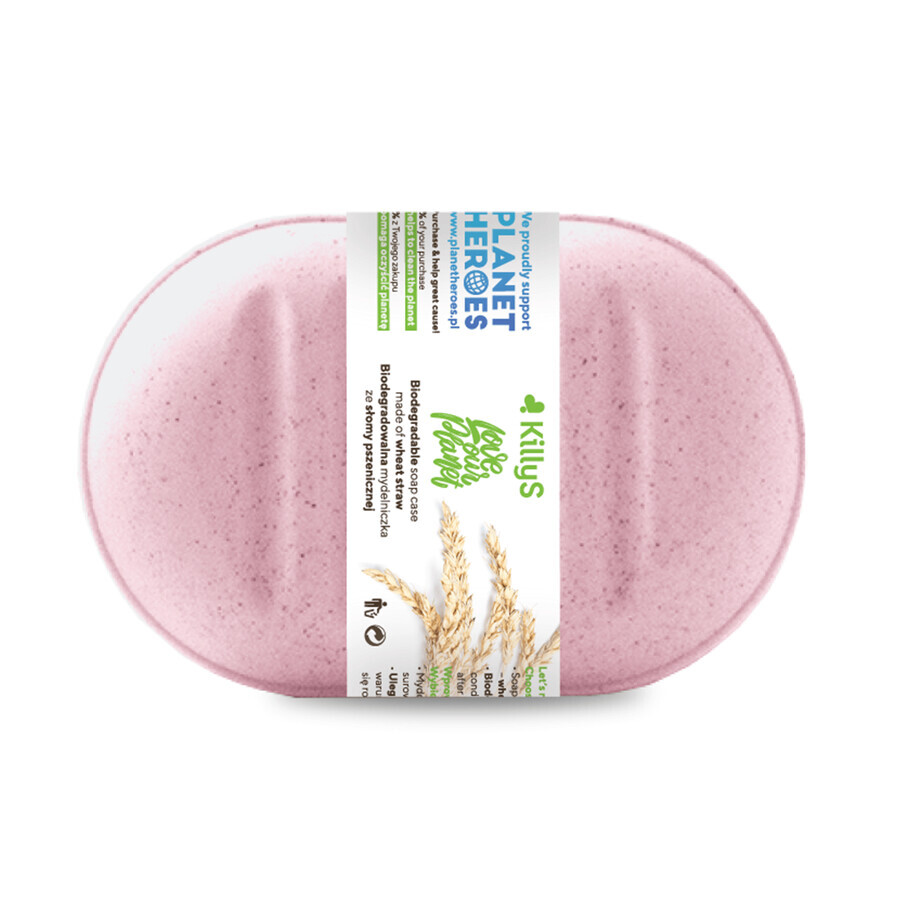 Buy KillyS Eco-Friendly Wheat Straw Biodegradable Soap Dish, Pink, 1 Pc KillyS Eco-Friendly Wheat Straw Biodegradable Soap Dish, Pink, 1 Pc