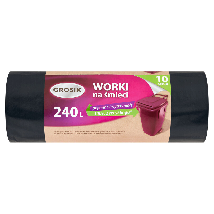 Grosik, LD-Müllsäcke, 240 l, 10 Stück