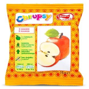 Crispy Natural Crisps, chips de pommes séchées au goût de mangue, 18 g