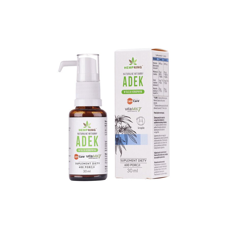 Shop HempKing Natürliche Vitamine ADEK in Hanföl, Tropfen, 30 ml HempKing Natürliche Vitamine ADEK in Hanföl, Tropfen, 30 ml