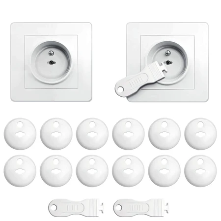 Sipo contact protection set, socket covers, white, 12 pieces