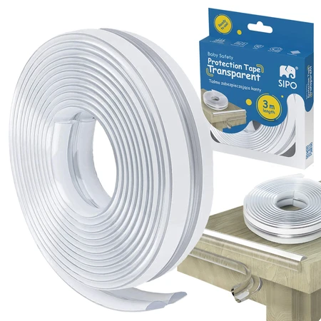 Sipo, beschermende tape tegen scherpe voorwerpen, transparant, 3 meter