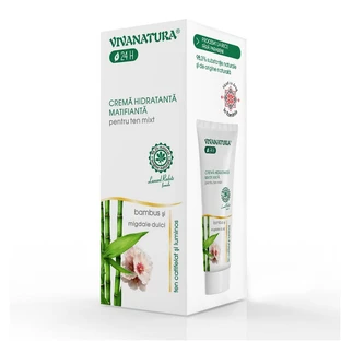 Crema hidratante matificante para pieles mixtas, 45 ml, Vivanatura