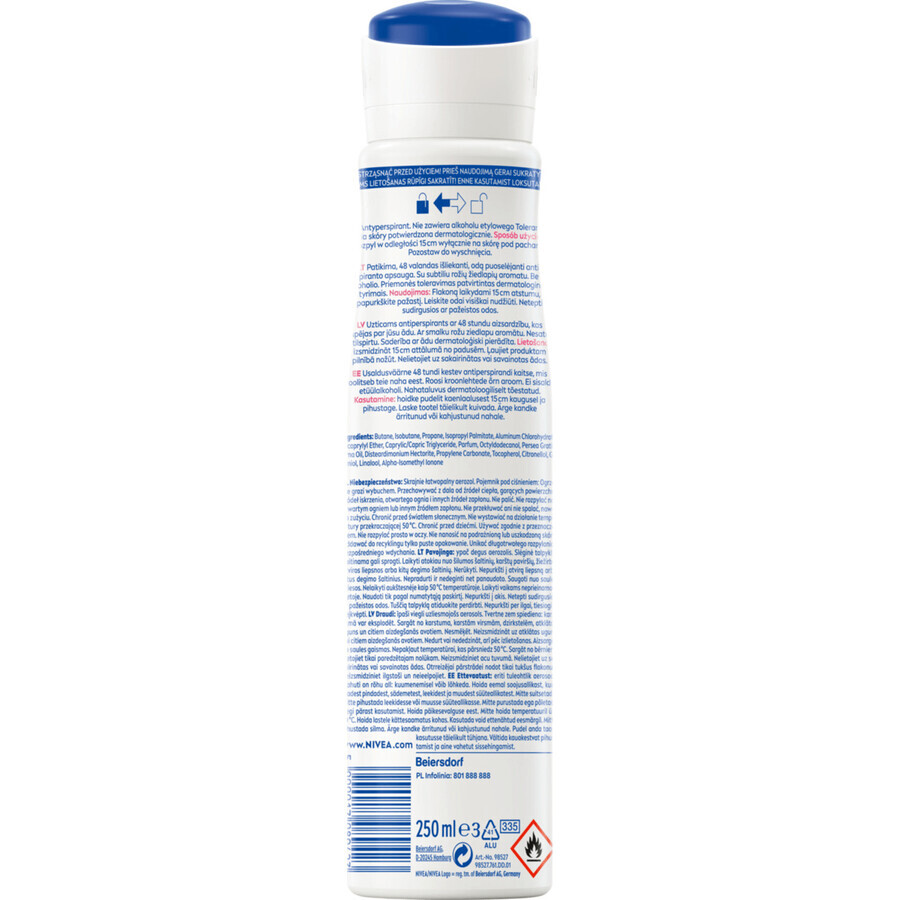 Nivea, spray antitraspirante, Fresh Rose Touch, 250 ml Nivea, spray antitraspirante, Fresh Rose Touch, 250 ml