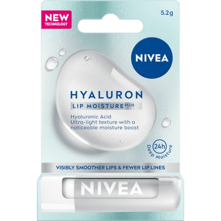 Nivea Hyaluron, bálsamo labial transparente, 5,2 g