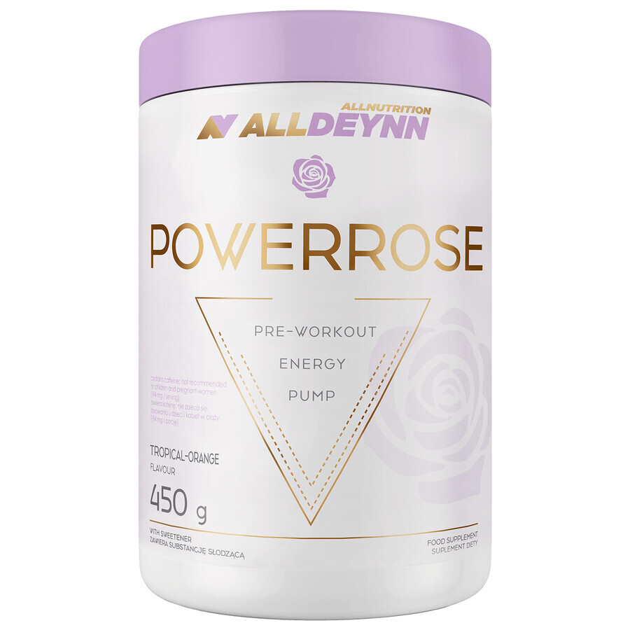 Allnutrition Alldeynn PowerRose, gusto arancia tropicale, 450 g
