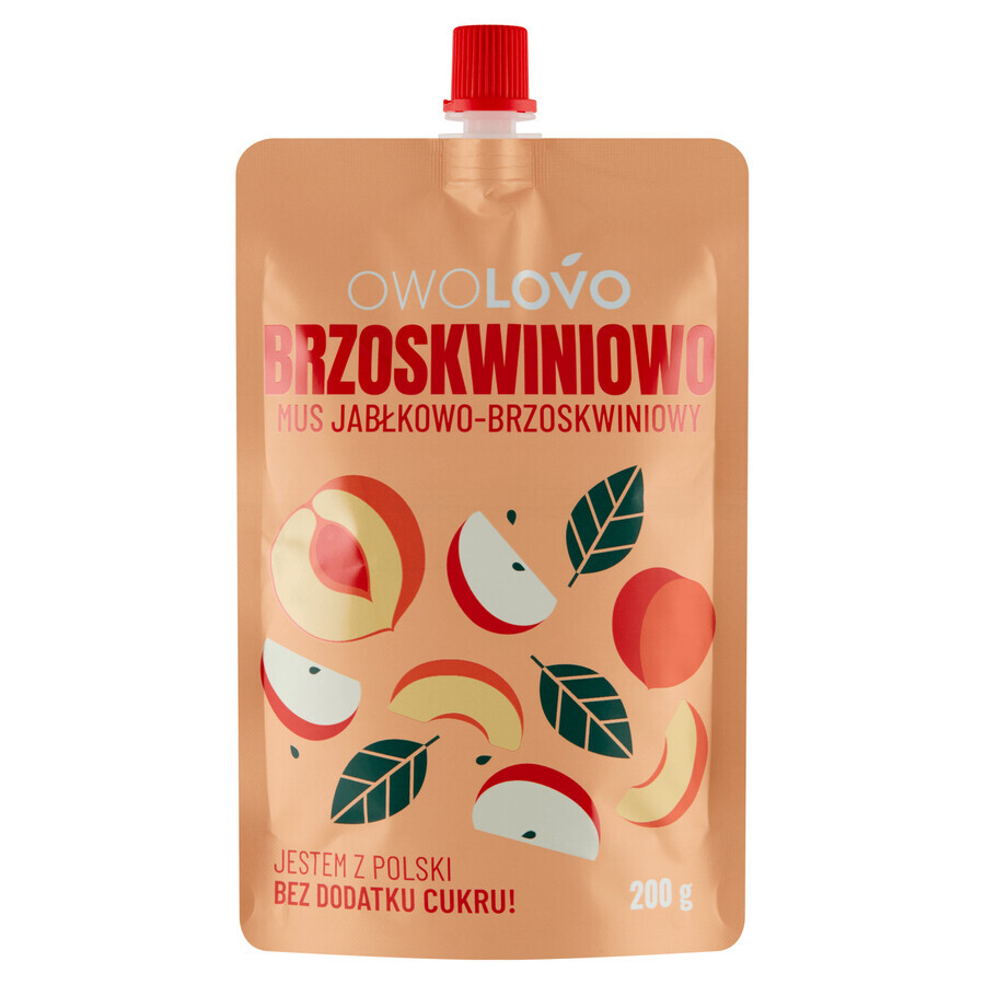 Boutique Owolovo Mousse pêche et pomme en tube, 200 g Owolovo Mousse pêche et pomme en tube, 200 g