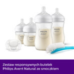 Avent Natural Response, set of 4 sensitive bottles + cleaning brush + ultra soft pacifier, SCD838/11