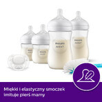 Avent Natural Response, set of 4 sensitive bottles + cleaning brush + ultra soft pacifier, SCD838/11