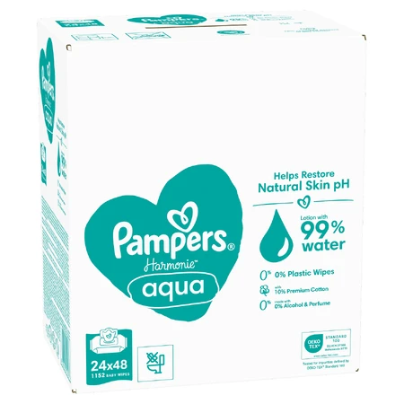 Pampers Harmonie Aqua, Feuchttücher, 24 x 48 Stück, Procter & Gamble