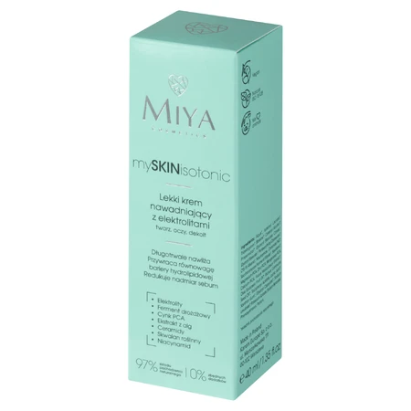 Miya mySKINisotonic, licht hydraterende crème met elektrolyten, 40 ml