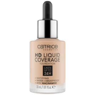 Catrice HD Liquid Coverage Foundation 24H, vloeibare dekking foundation, 030 Sand Beige, 30 ml