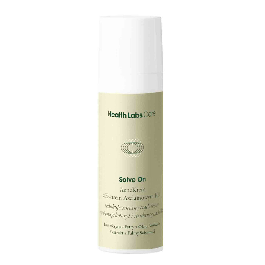 Boutique Health Labs Solve On Acne, crème avec acide azélaïque 10%, 30 ml Health Labs Solve On Acne, crème avec acide azélaïque 10%, 30 ml