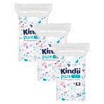 Set Kindii Pure, assorbenti in cotone per bambini, 3 x 60 pezzi Set Kindii Pure, assorbenti in cotone per bambini, 3 x 60 pezzi