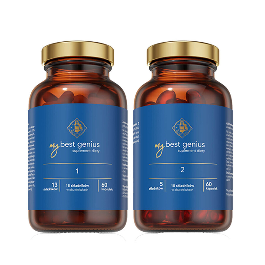 Boutique Set MyBestGenius 1, 60 gélules + MyBestGenius 2, 60 gélules Set MyBestGenius 1, 60 gélules + MyBestGenius 2, 60 gélules