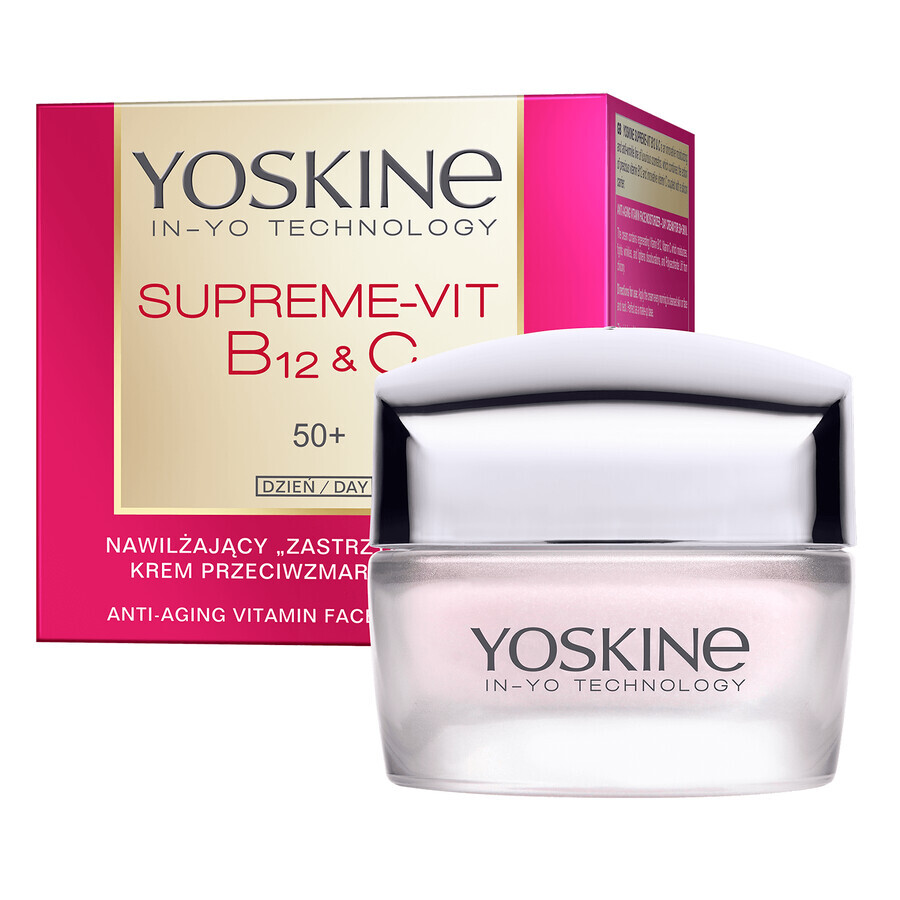Boutique Yoskine Supreme-Vit B12 + C 50+, crème de jour hydratante anti-rides, 50 ml Yoskine Supreme-Vit B12 + C 50+, crème de jour hydratante anti-rides, 50 ml